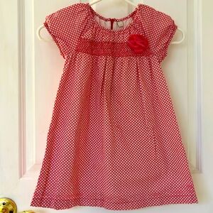 Esprit Pink Patterned Kids dress with Flower Accent- 4/5 yrs